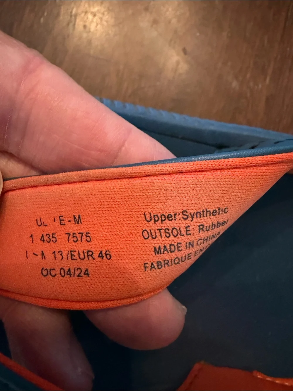 OluKai Men’s Blue and Orange Flip-Flops